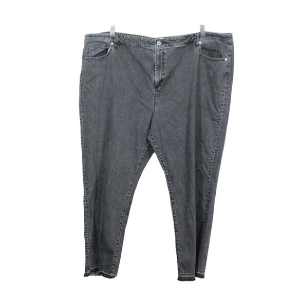 LL Bean Signature Organic Denim Boyfriend Jeans Low Rise Faded Black 26W - Picture 1 of 11